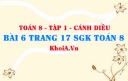 Bài 6 trang 17 SGK Toán 8 tập 1 Cánh Diều